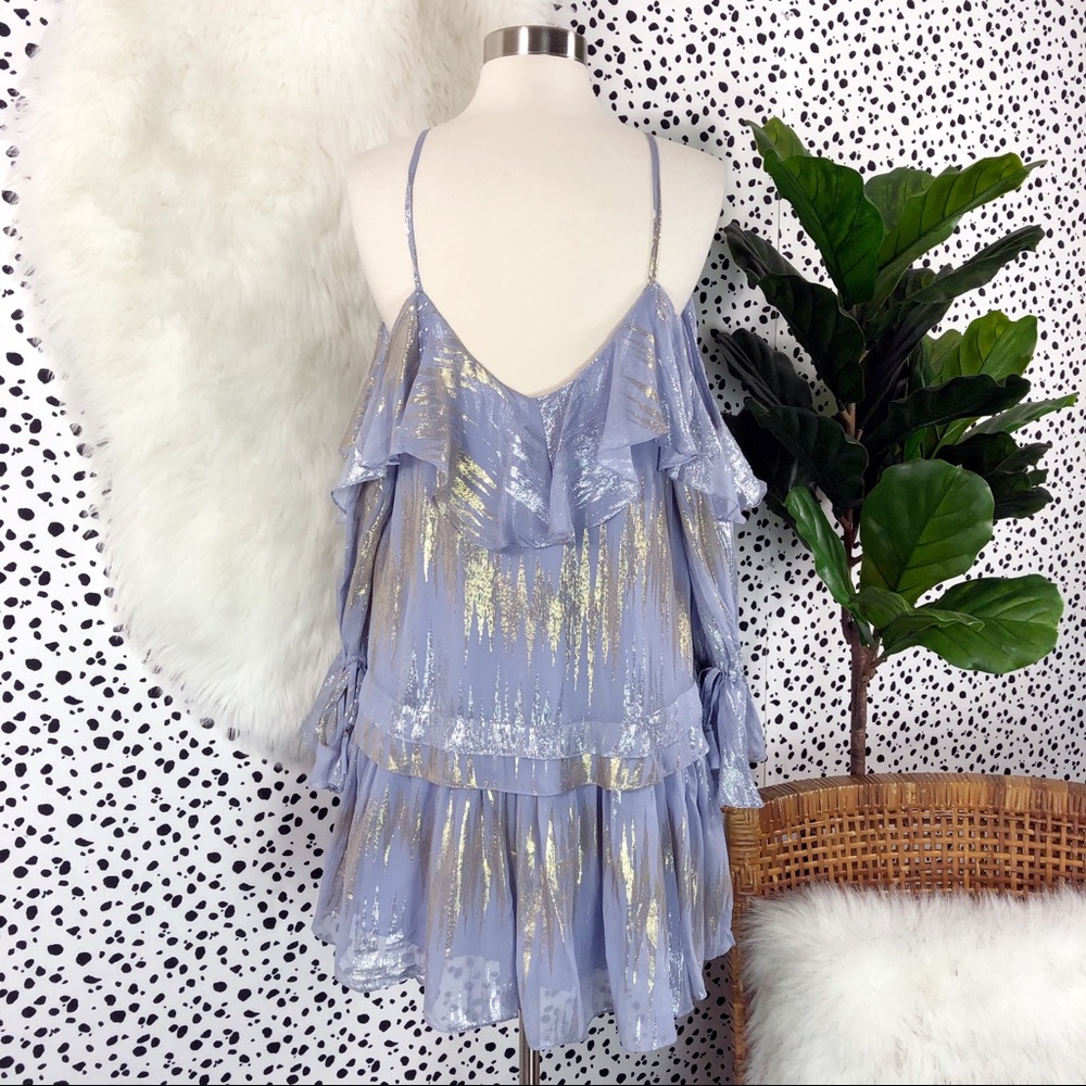 Free People | Special Edition Silk Metallic Dress - Picture 5 of 8